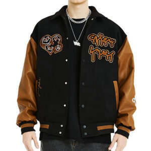 Custom Logo Embroidery Men’s Varsity Jacket