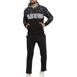 Custom Sublimation Color Zip up Hoodie and Jogger Pants Drawstring