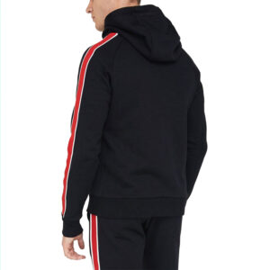 Custom Zip Up Black Mens Track Suit Sets Jogging Suits