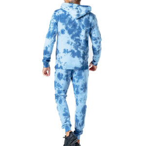 Custom Tie dye Color Pullover Hoodie and Jogger Pants Drawstring