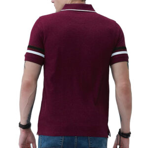 Embroidered Logo Plain Short Sleeve Casual Polo Shirt